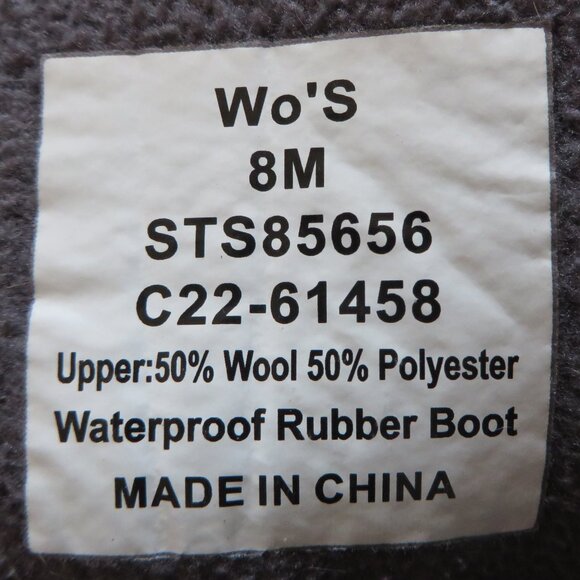 Sperry Womens Syren Gulf Wool Duck Boots Size 8 Gray Quilt Design Waterproof - Picture 8 of 9